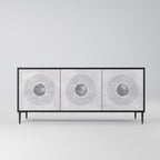 SOLID CIRCLES 3-Door Sideboard in Black Finish