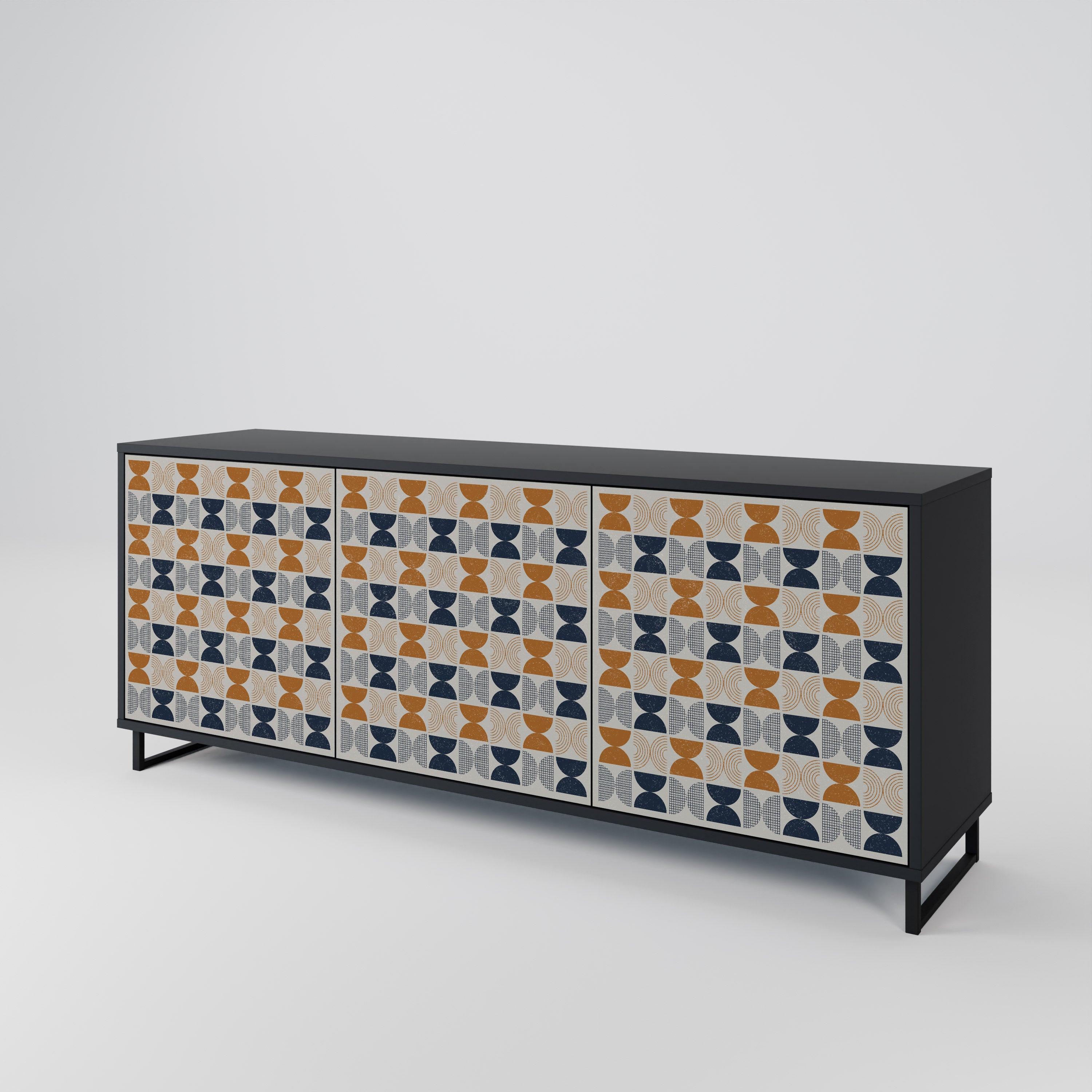 REFLECTION RANGE 3-Door Sideboard in Black Finish