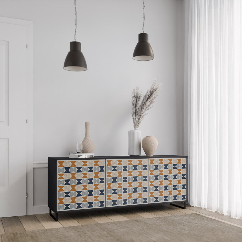 REFLECTION RANGE 3-Door Sideboard in Black Finish