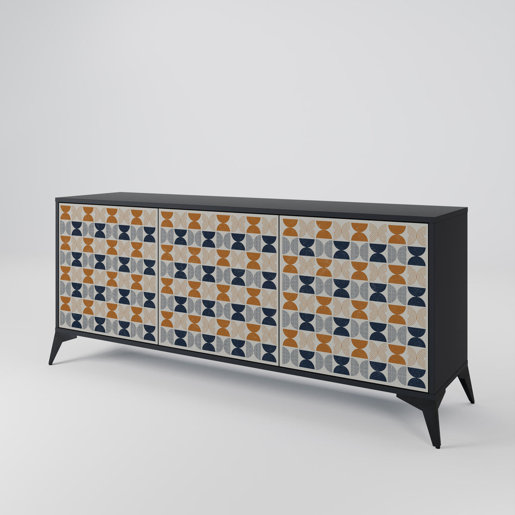 REFLECTION RANGE 3-Door Sideboard in Black Finish