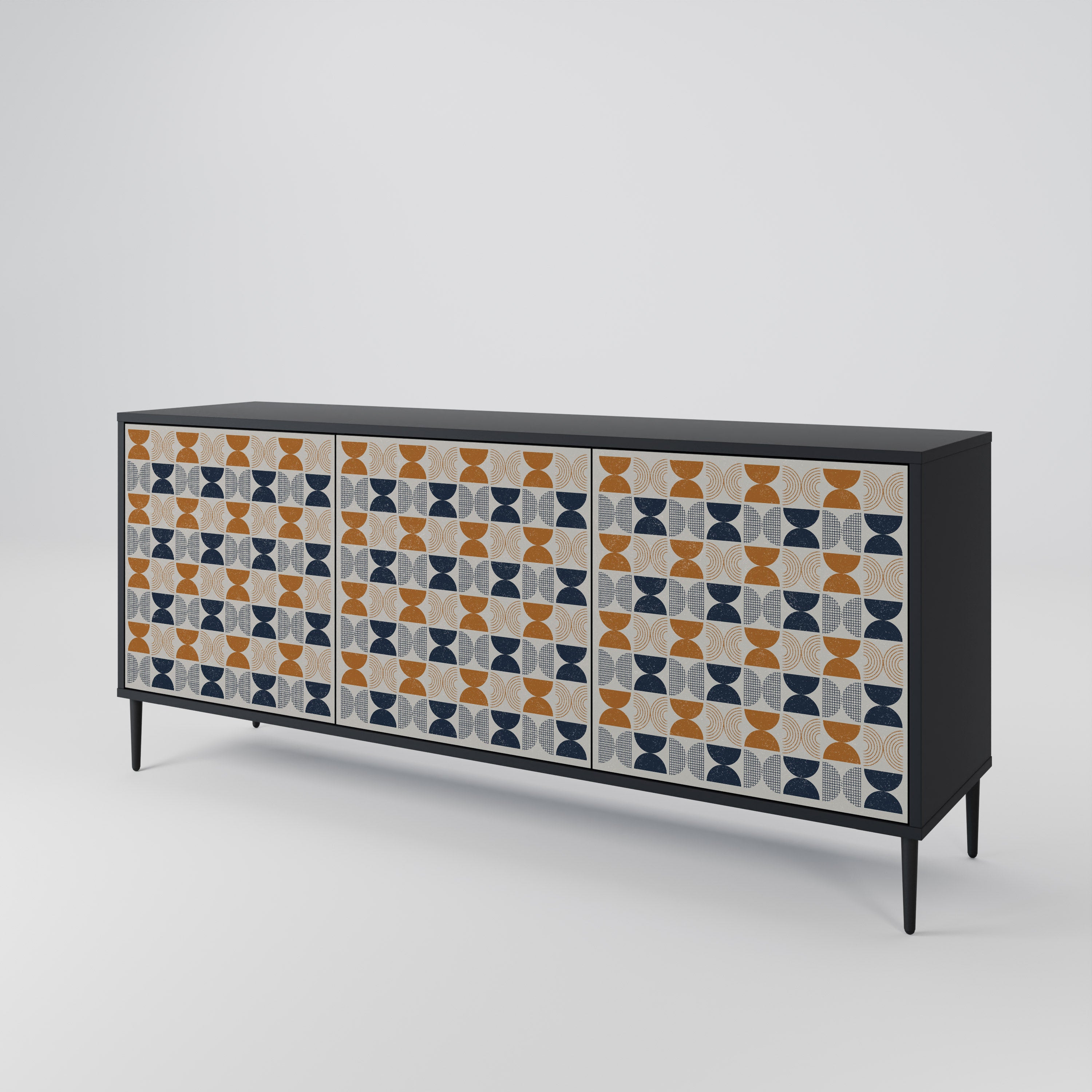 REFLECTION RANGE 3-Door Sideboard in Black Finish