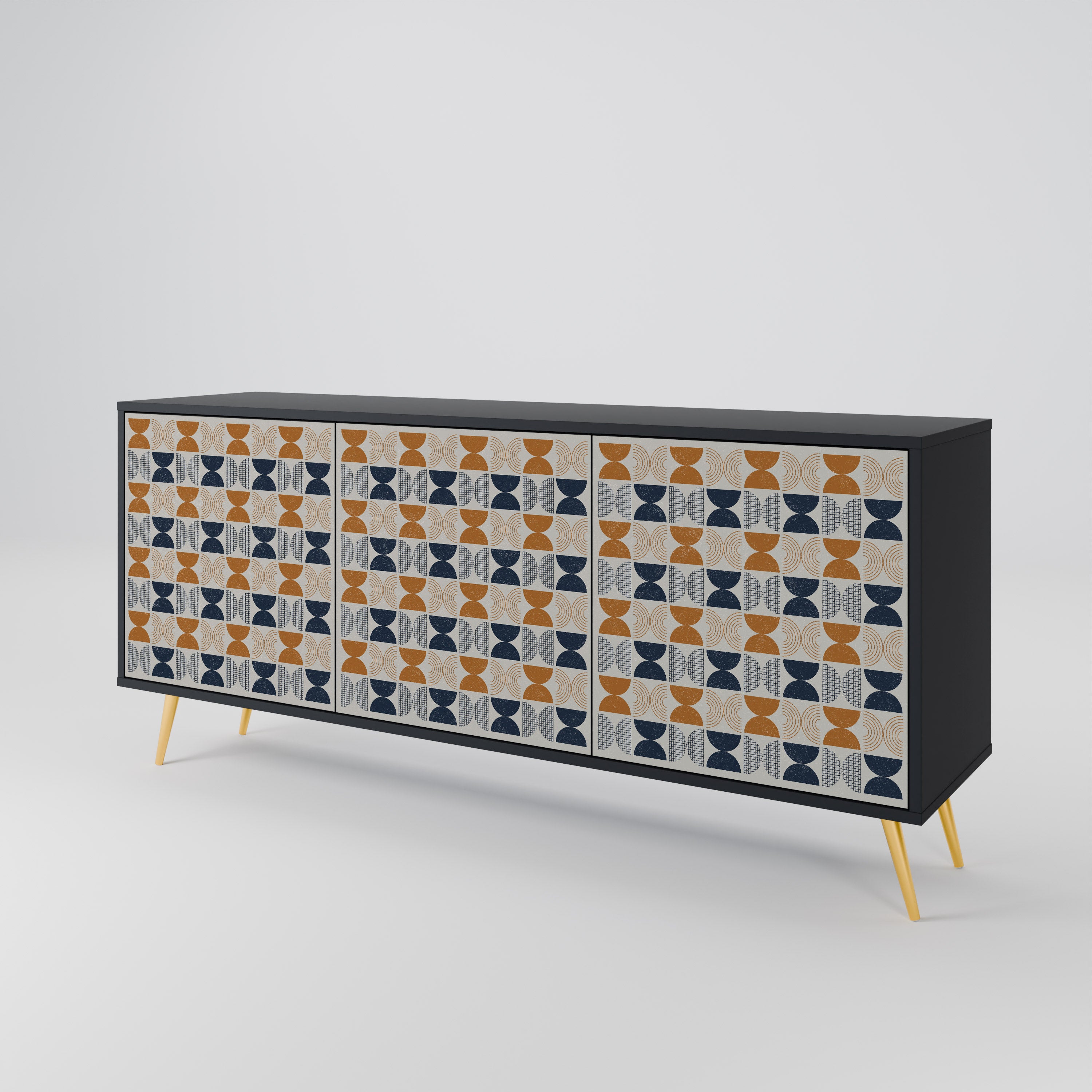 REFLECTION RANGE 3-Door Sideboard in Black Finish