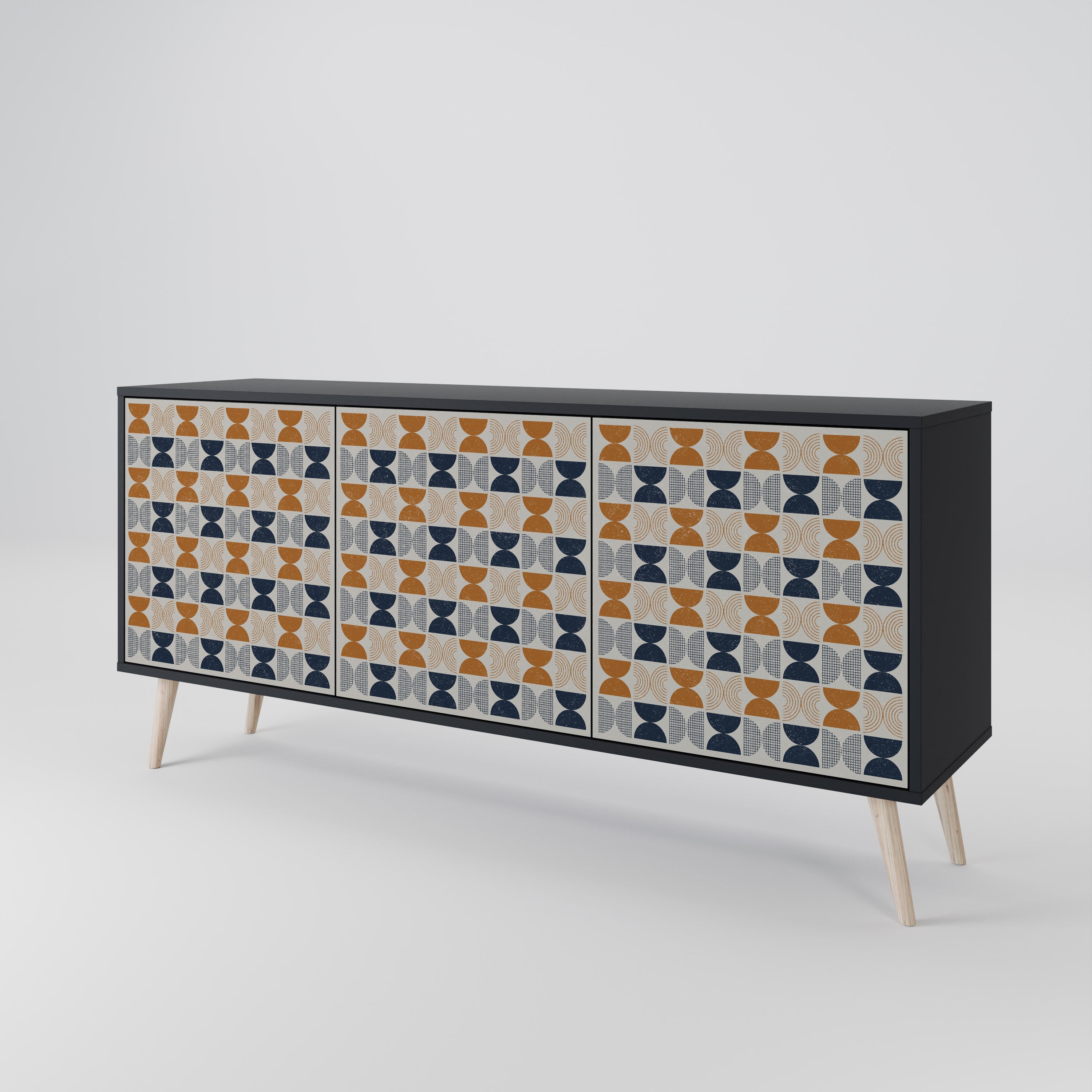 REFLECTION RANGE 3-Door Sideboard in Black Finish