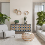 REFLECTION RANGE Aparador de 3 Puertas en Acabado Negro