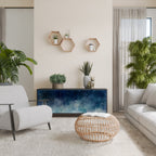 CELESTIAL FALL Aparador de 3 Puertas en Acabado Negro