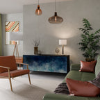 CELESTIAL FALL Aparador de 3 Puertas en Acabado Negro