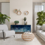 CELESTIAL FALL Aparador de 3 Puertas en Acabado Negro