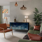 CELESTIAL FALL Aparador de 3 Puertas en Acabado Negro