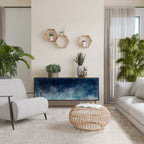 CELESTIAL FALL Aparador de 3 Puertas en Acabado Negro