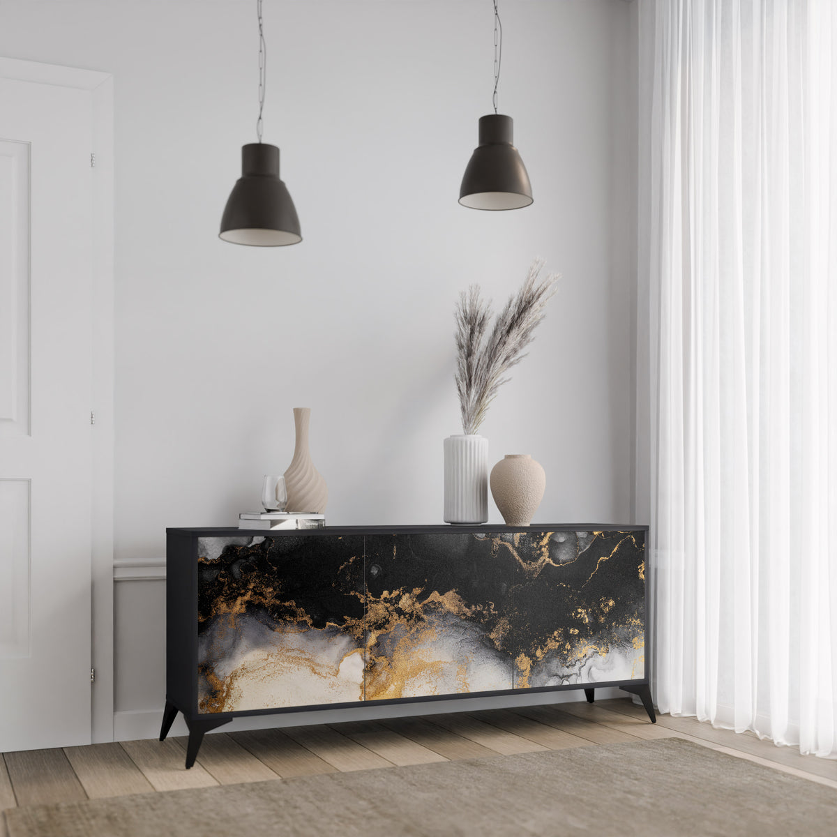 MARBLE OF TOMMORROW Aparador de 3 Puertas