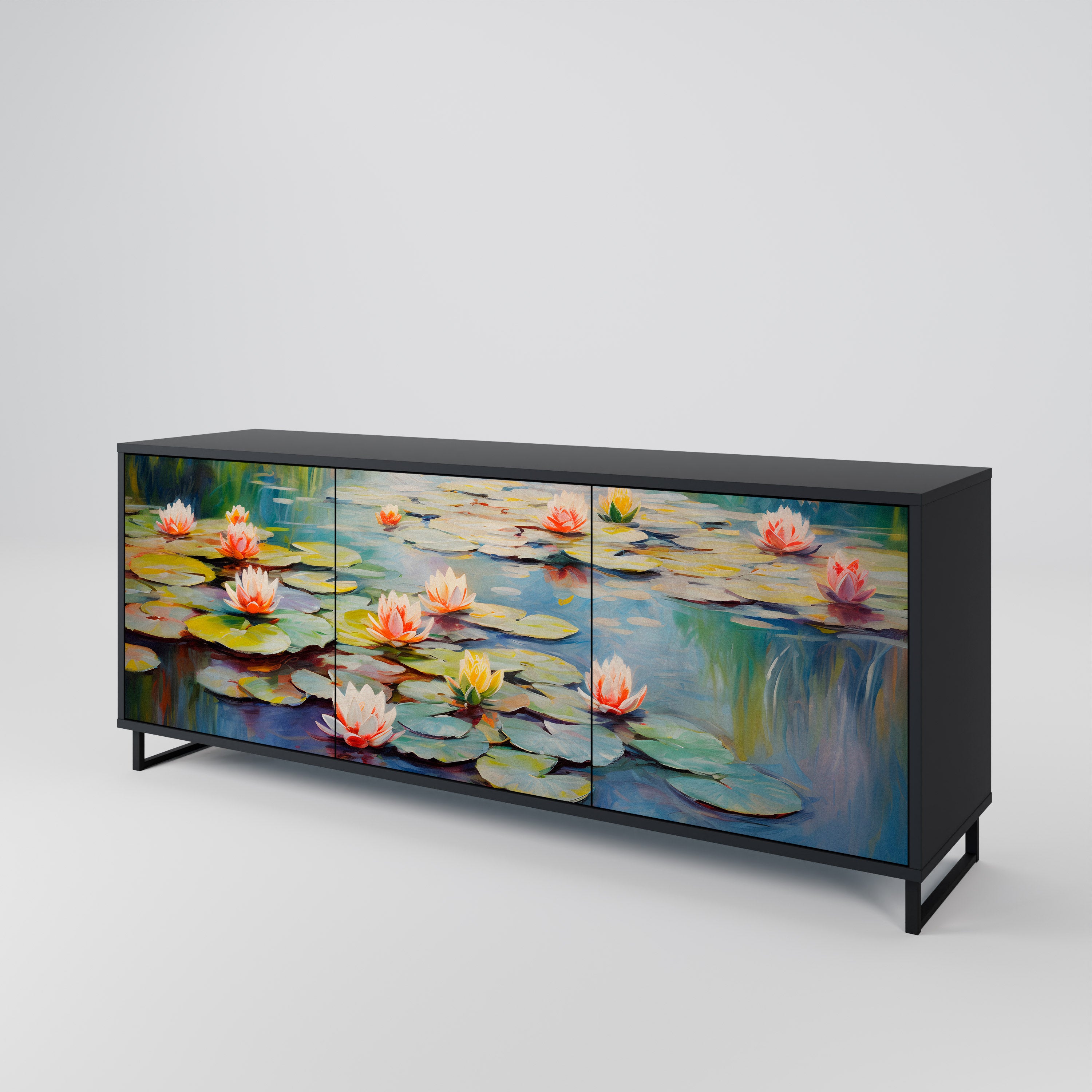 BLOOMING WATERS 3-Door Sideboard