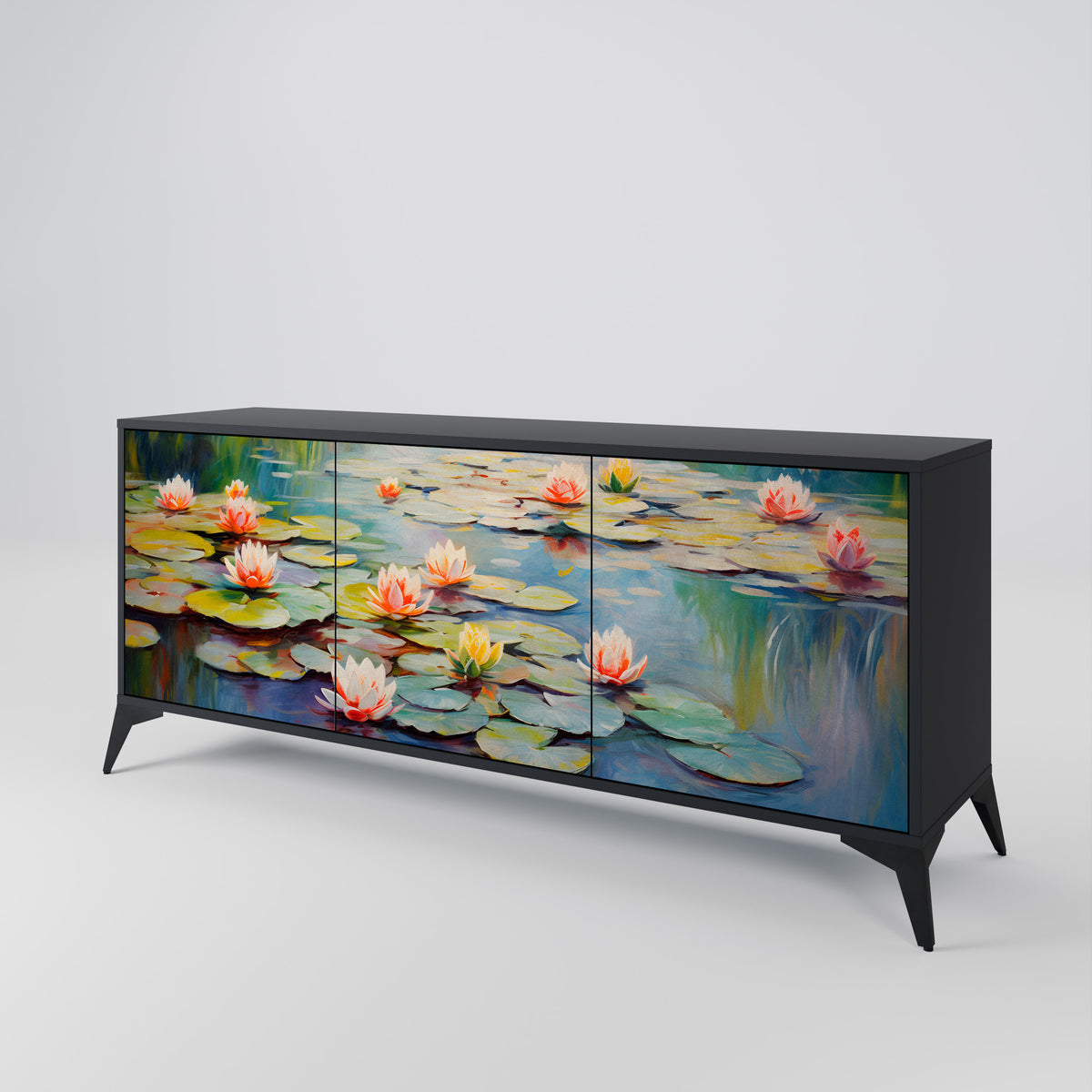 BLOOMING WATERS Aparador de 3 Puertas