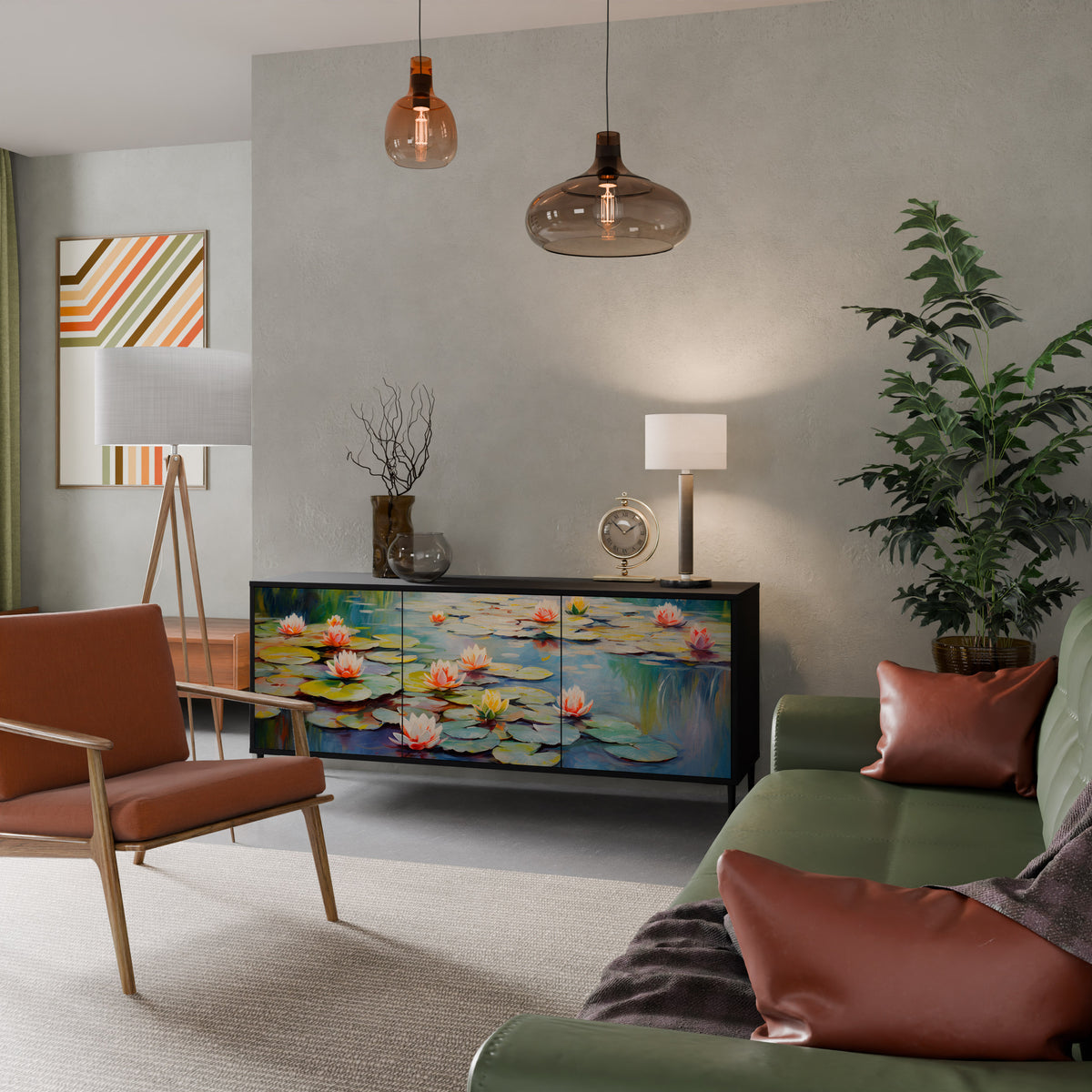 BLOOMING WATERS Aparador de 3 Puertas