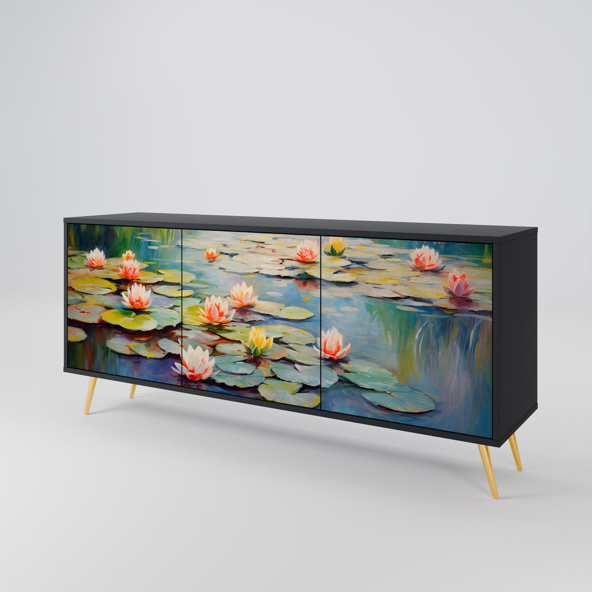 BLOOMING WATERS Aparador de 3 Puertas