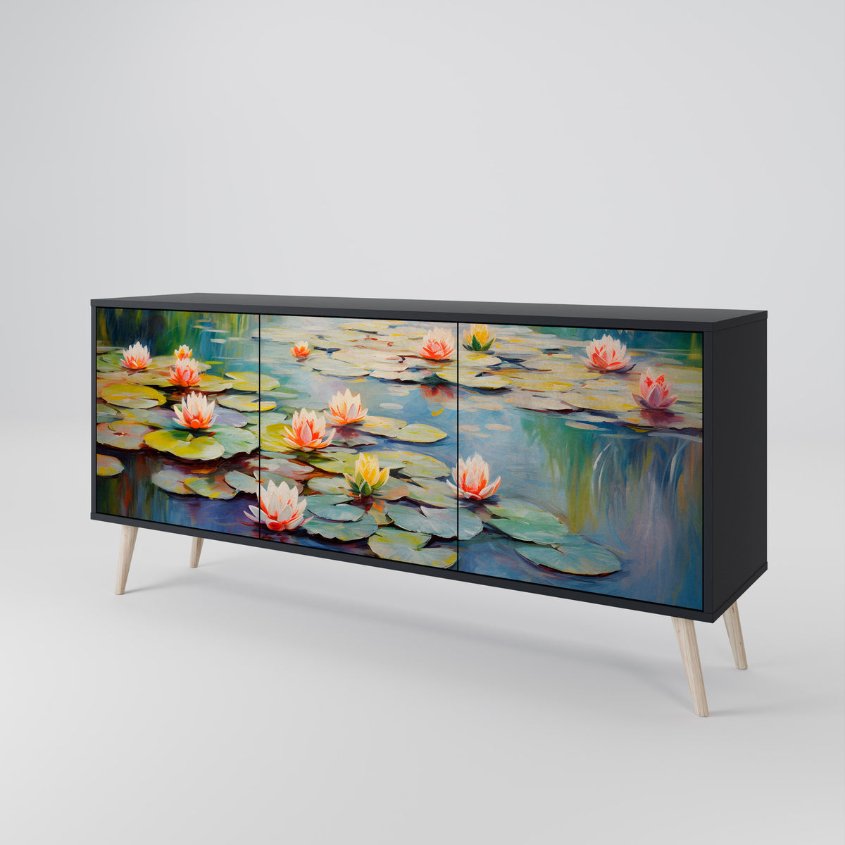 BLOOMING WATERS Aparador de 3 Puertas