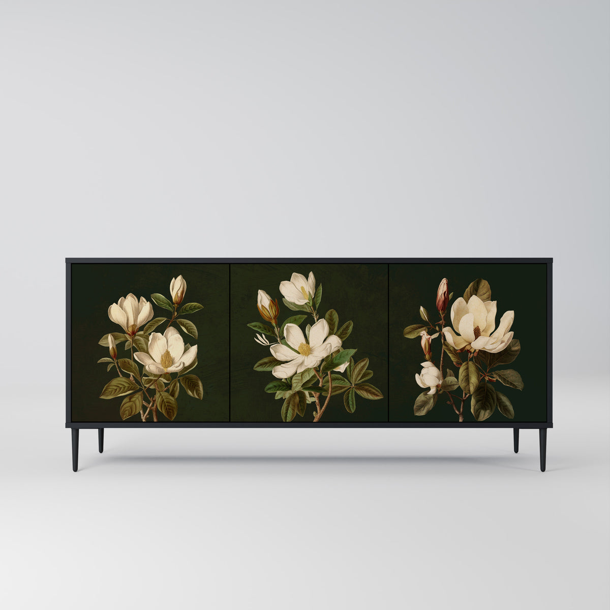 FLORAL NOIR Aparador de 3 Puertas