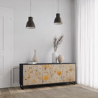 MORNING GLADE 3-Door Sideboard in Black Finish