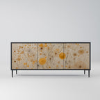 MORNING GLADE 3-Door Sideboard in Black Finish