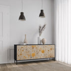 MORNING GLADE 3-Door Sideboard in Black Finish