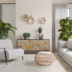 MORNING GLADE 3-Door Sideboard in Black Finish