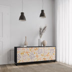 SPRING WHIMSY 3-Door Sideboard in Black Finish