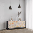 SPRING WHIMSY 3-Door Sideboard in Black Finish