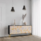 SPRING WHIMSY 3-Door Sideboard in Black Finish