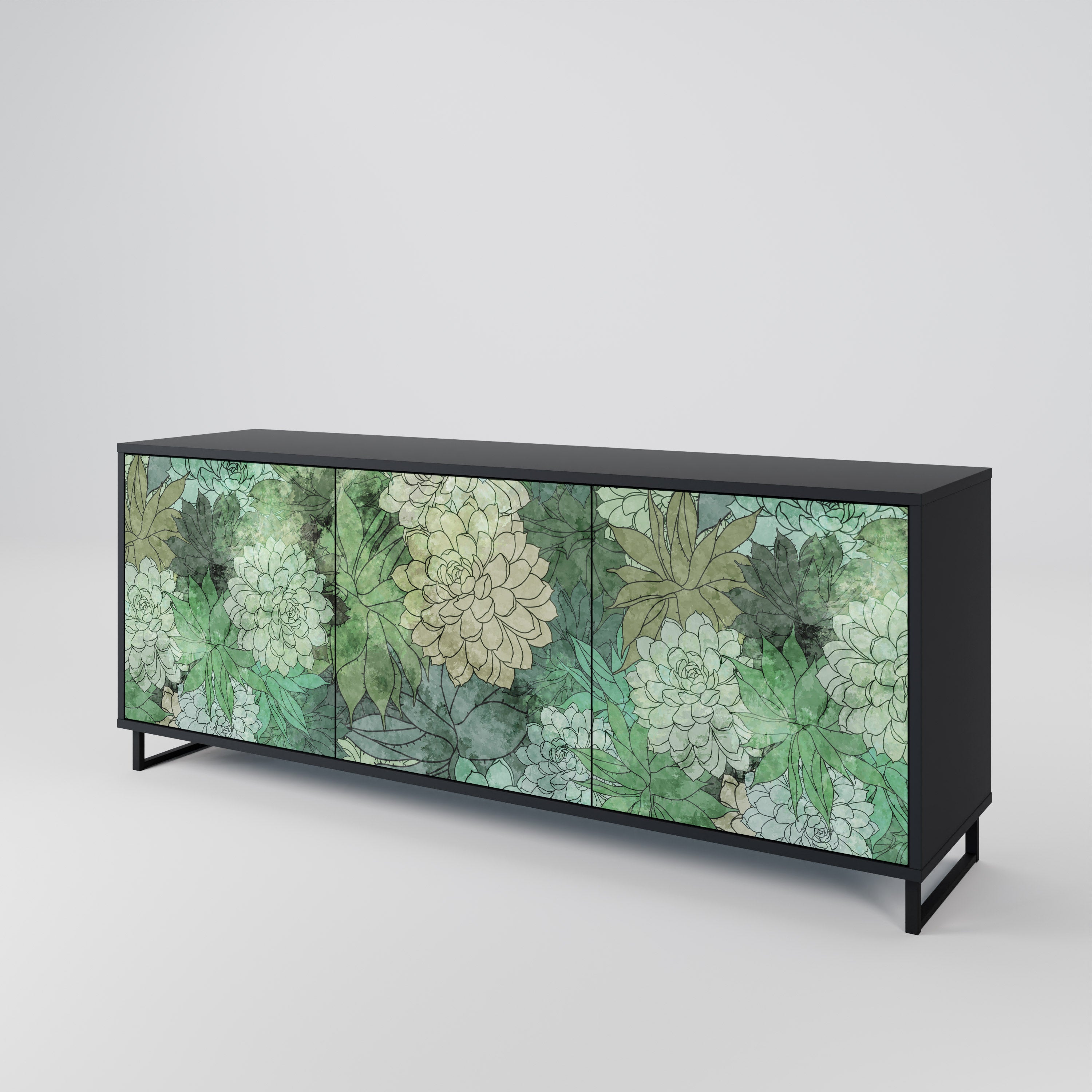 SUCCULENT CLUSTER 3-Door Sideboard