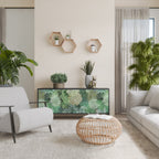 SUCCULENT CLUSTER 3-Door Sideboard in Black Finish