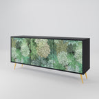 SUCCULENT CLUSTER 3-Door Sideboard in Black Finish