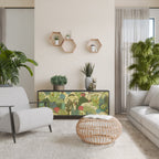 SUCCULENTS KALEIDOSCOPE Aparador de 3 Puertas en Acabado Negro