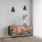 STYLISH BEAUTY Aparador de 3 Puertas en Acabado Negro