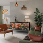 STYLISH BEAUTY Aparador de 3 Puertas en Acabado Negro