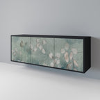 NIGHT LADY Aparador de 3 Puertas en Acabado Negro