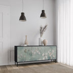 NIGHT LADY Aparador de 3 Puertas en Acabado Negro