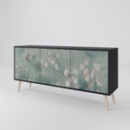 NIGHT LADY Aparador de 3 Puertas en Acabado Negro