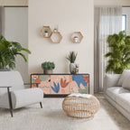 PASTEL DESTINY Aparador de 3 Puertas en Acabado Negro