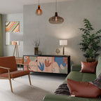 PASTEL DESTINY Aparador de 3 Puertas en Acabado Negro