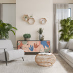 PASTEL DESTINY Aparador de 3 Puertas en Acabado Negro