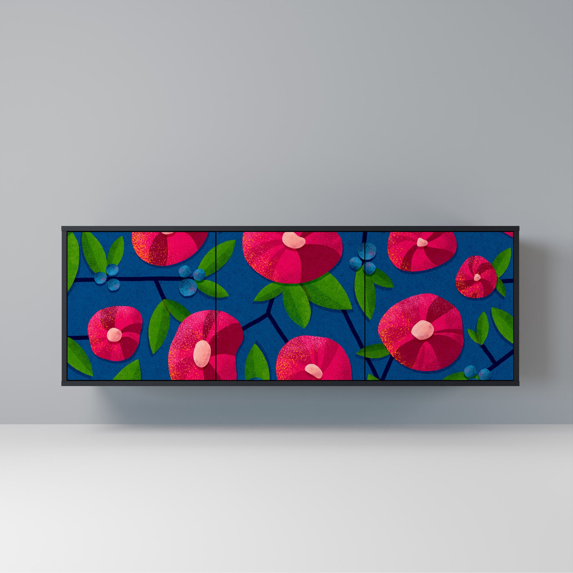 SPRING THOUGHTS 3-Door Sideboard in Black Finish