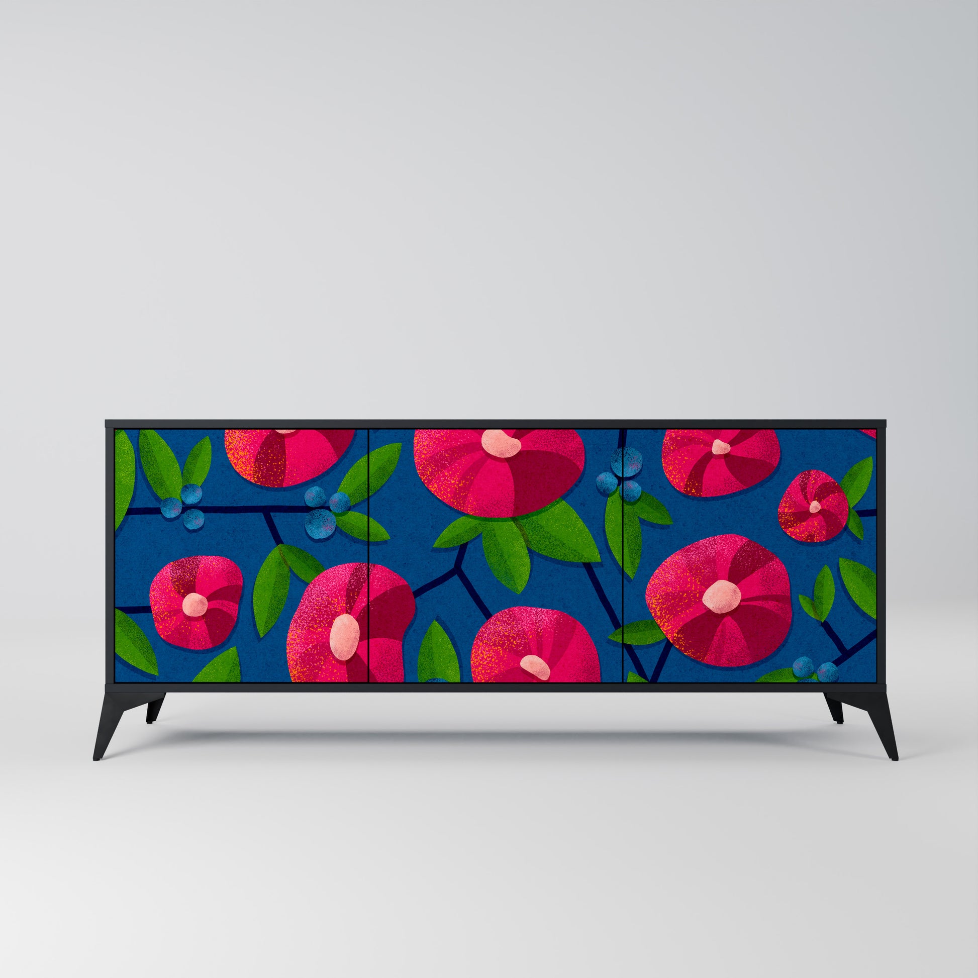 SPRING THOUGHTS 3-Door Sideboard in Black Finish