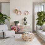 PEONY WHISPER Aparador de 3 Puertas en Acabado Negro