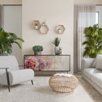 PEONY WHISPER Aparador de 3 Puertas en Acabado Negro