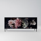 PURE BLOSSOM 3-Door Sideboard in Black Finish