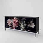 PURE BLOSSOM 3-Door Sideboard in Black Finish