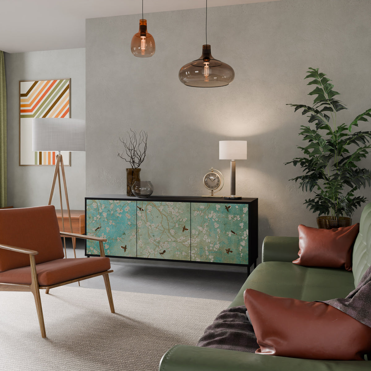 BLOOMING CHARM Aparador de 3 Puertas