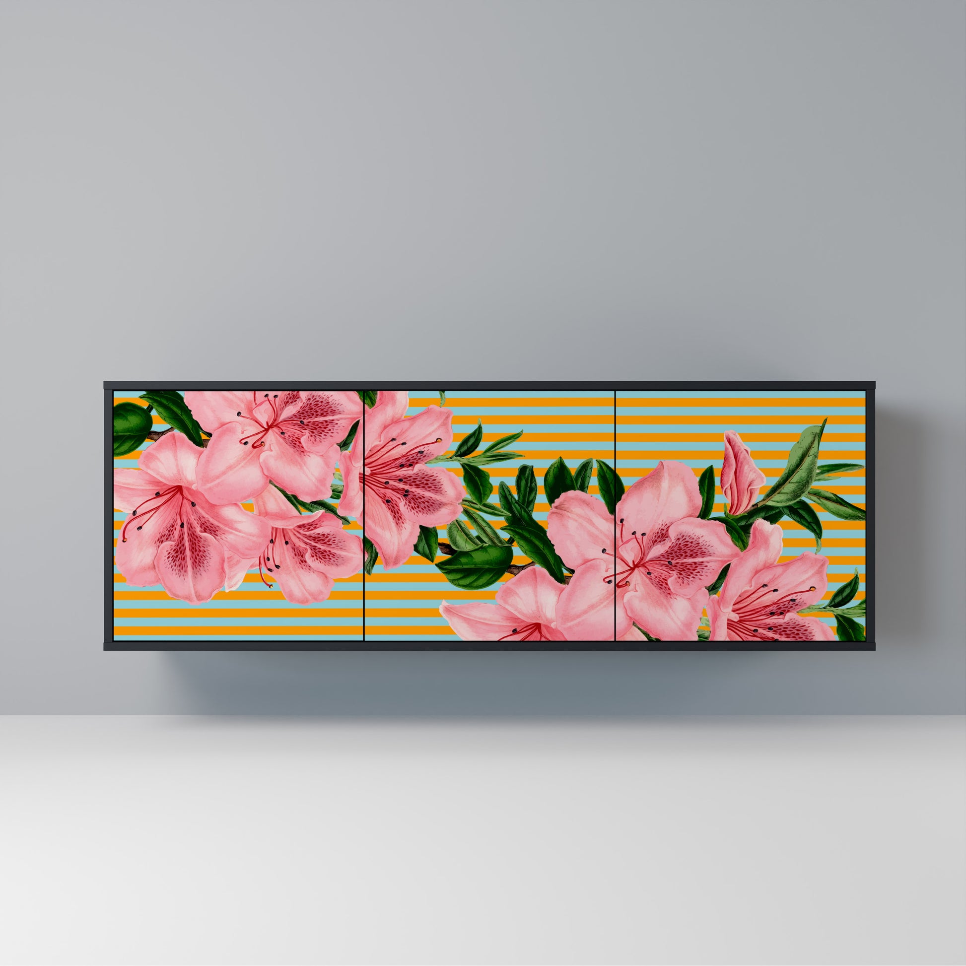 FRAGILE BEAUTY 3-Door Sideboard in Black Finish