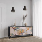 SOFTEN POPPY 3-Door Sideboard in Black Finish