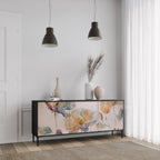 SOFTEN POPPY 3-Door Sideboard in Black Finish
