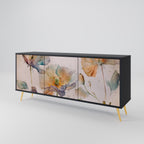 SOFTEN POPPY 3-Door Sideboard in Black Finish